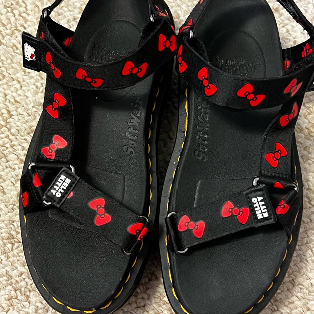 Dr Martens x Hello Kitty Sandals - Black and Red Limited edition